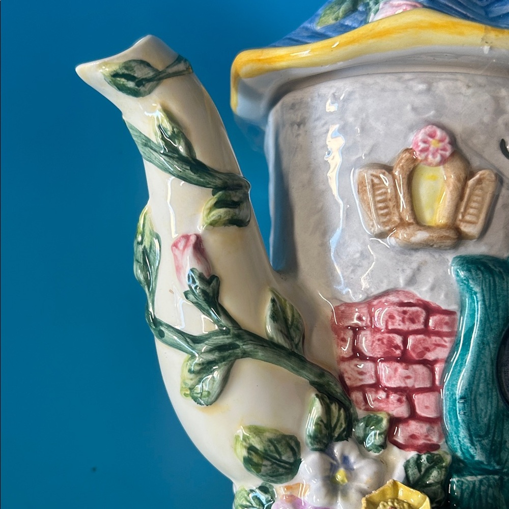 Charming Cottage Teapot with Floral Accents - Picture 11 of 13